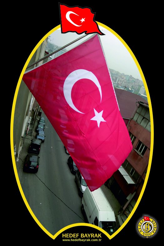 150 cm. DUVAR DİREKLİ TÜRK BAYRAĞI