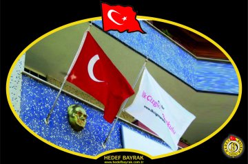 150 cm. DUVAR DİREKLİ TÜRK BAYRAĞI